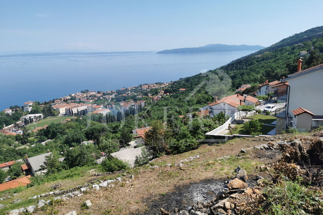 Građevinski teren sa otvorenim pogledom na cijeli Kvarner